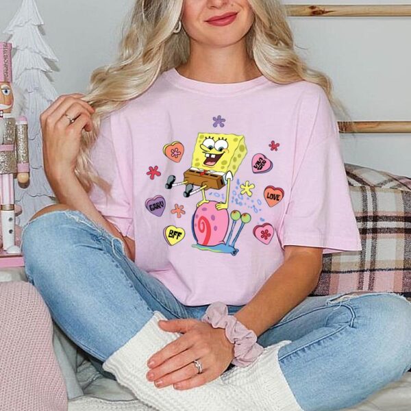 Spongebob Squarepants Valentine T-Shirt – Valentine’s Day Merchandise Matching Valentine’s Day