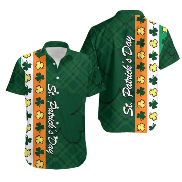 St. Patrick’s Day And Shamrock On The Ireland Back Ground Hawaiian Shirt