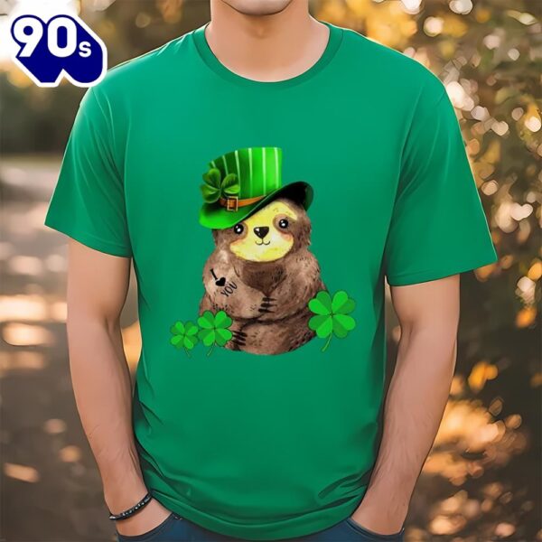 St Patrick’s Day Leprechaun Sloth I Love You Tattoo Shirt