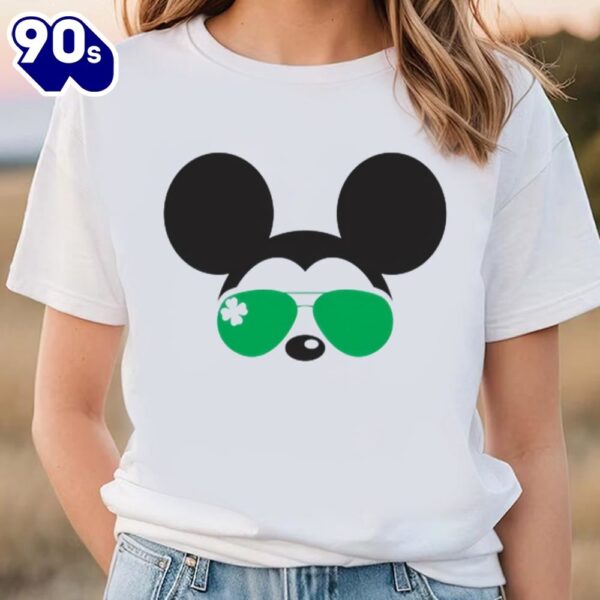 St. Patrick’s Day Mickey Mouse Shamrock Sunglasses T-Shirt