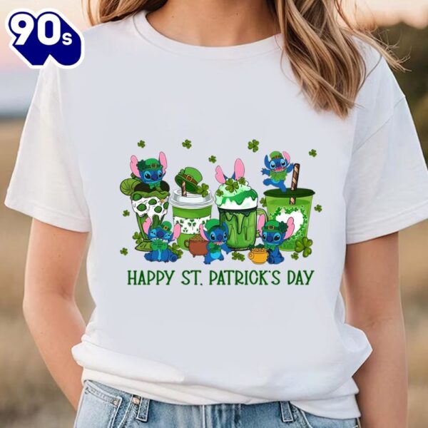 St Patrick’s Day Stitch T-Shirt, Stitch Shamrock Shirt