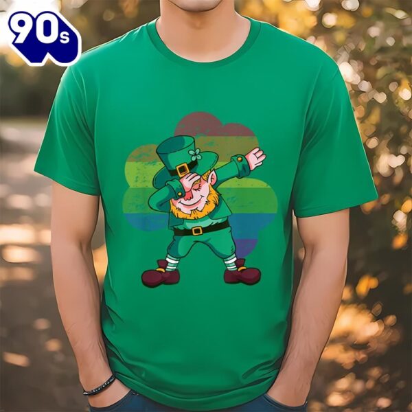 St. Patricks Day Gay Pride Shirt Shamrock Rainbow Leprechaun T-Shirt