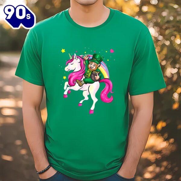 St Patricks Day Leprechaun Irish Unicorn Gift Shirt