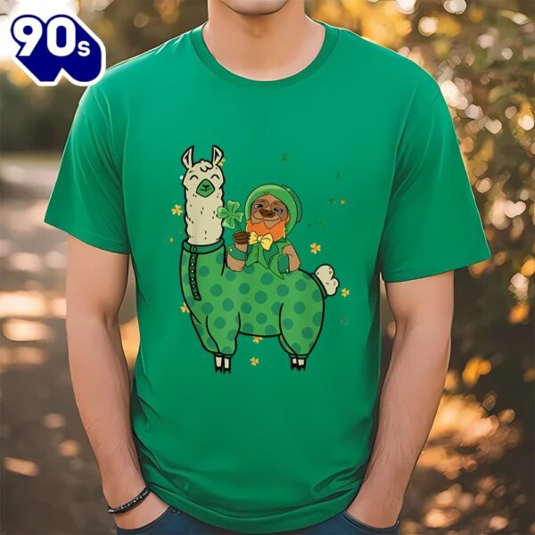 St. Patricks Day Leprechaun Sloth Llama Unicorn Patty Day T-Shirt