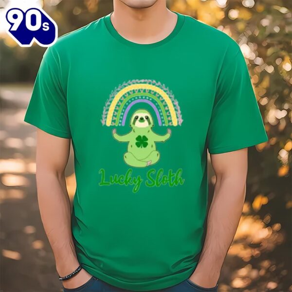 St Patricks Day Lucky Sloth Spirit Animal T-Shirt