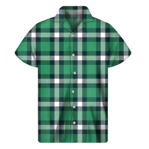 St Patricks Day Plaid Pattern Hawaiian Shirt 1
