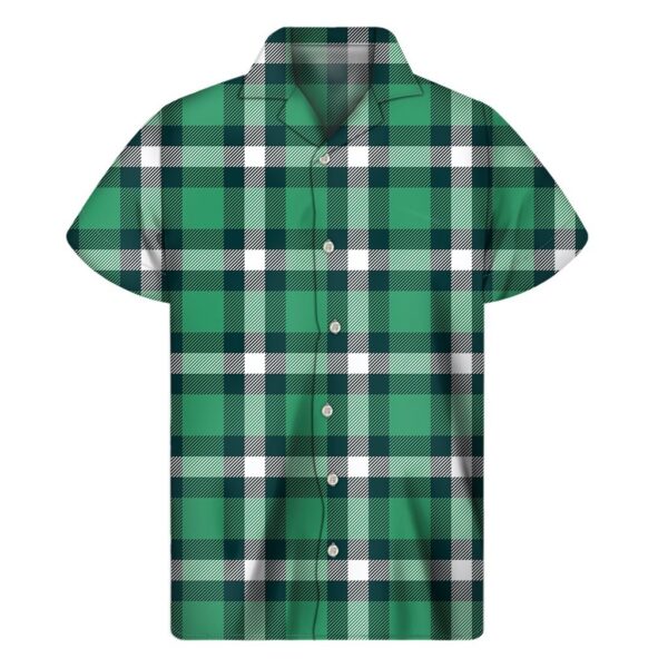 St. Patrick’s Day Plaid Pattern Hawaiian Shirt