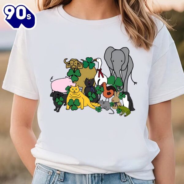 St Patricks Day Shamrock Animals T-Shirt