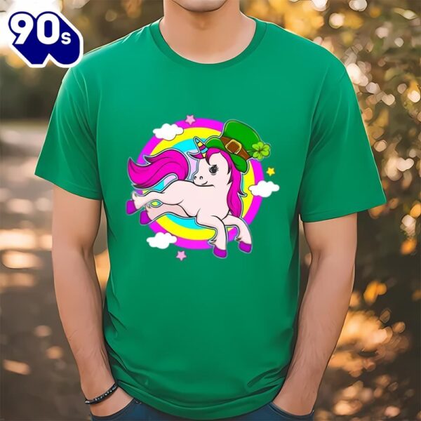 St Patricks Day Unicorn Leprechaun T-Shirt