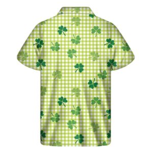 St Patricks Day With Shamrock And Buffalo Plaid Hawaiian Shirt 2