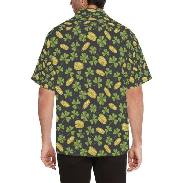 St Patricks Day With Shamrock Coin Pattern Hawaiian Shirt