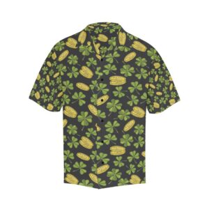 St Patricks Day With Shamrock Coin Pattern Hawaiian Shirt 3