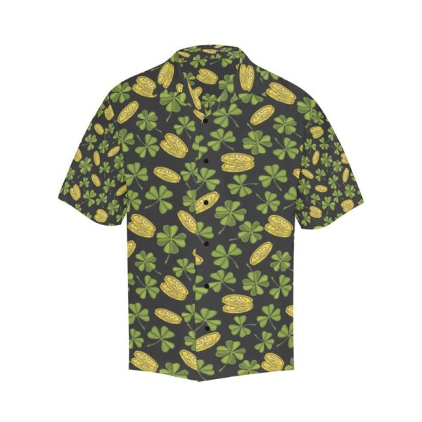St Patricks Day With Shamrock Coin Pattern Hawaiian Shirt