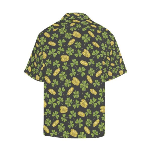 St Patricks Day With Shamrock Coin Pattern Hawaiian Shirt