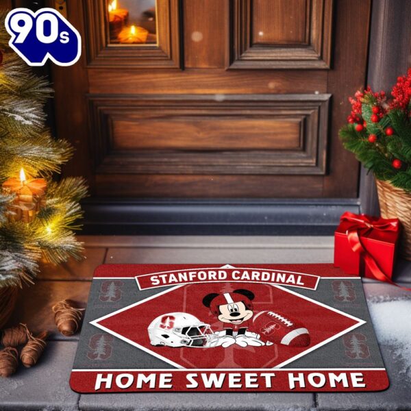 Stanford Cardinal NCAA And Mickey Mouse Doormat