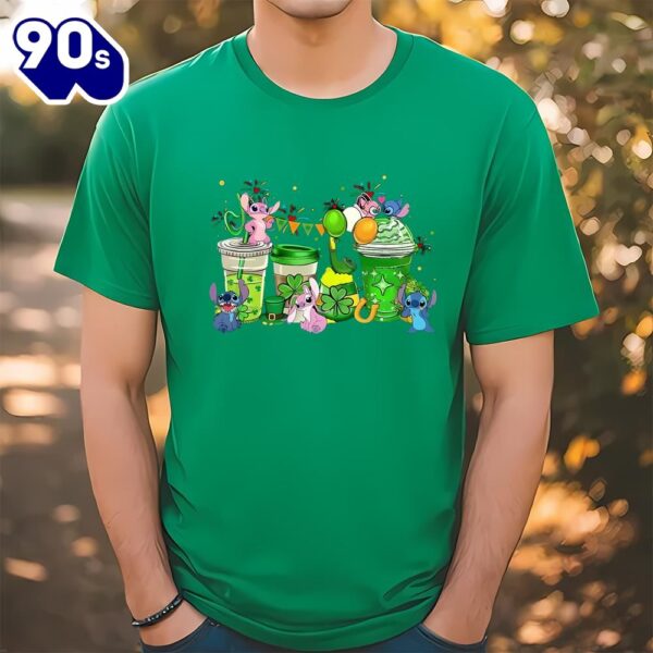 Stitch And Angel St Patrick’s Day Coffee Cup Shirt