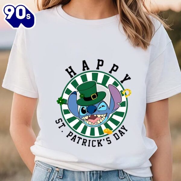 Stitch Saint Patrick’s Day Shirt Stitch Shamrock Shirt Disney…