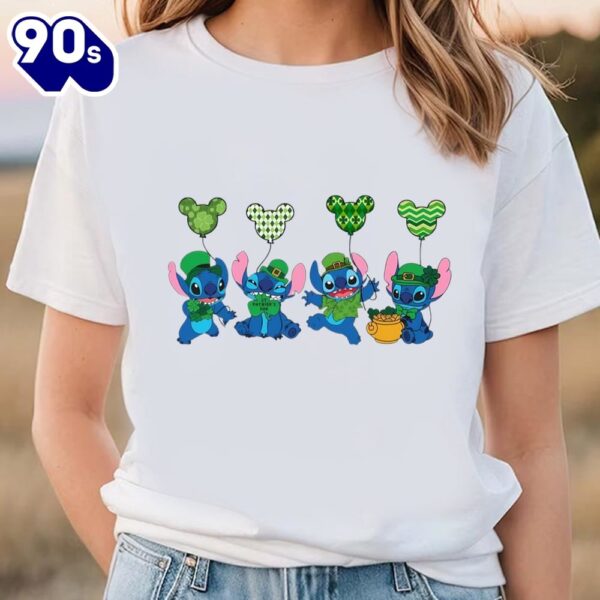 Stitch St. Patrick’s Day, Stitch Shamrock T-Shirt