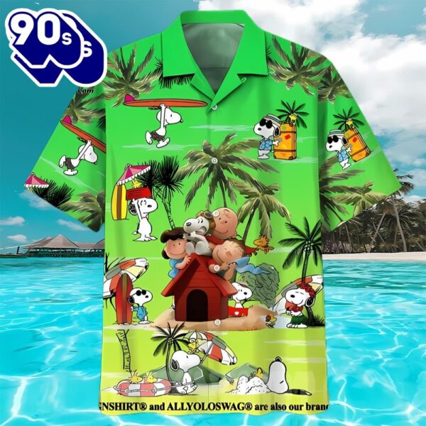 Summer Snoopy Characters All Over Print Hawaiian Shirt