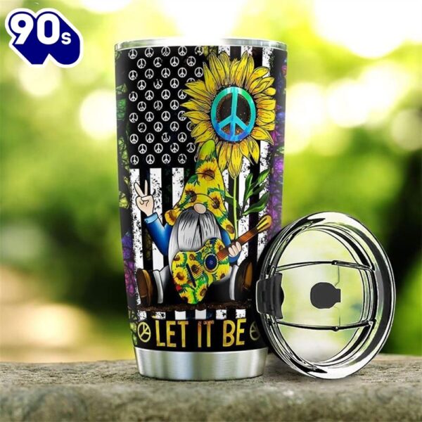 Sunflower Hippie Gnome Stainless Steel Cup