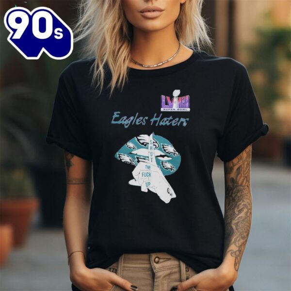 Super Bowl 2024 Haters Lips Shut Up, Bold Philadelphia Eagles Shirt