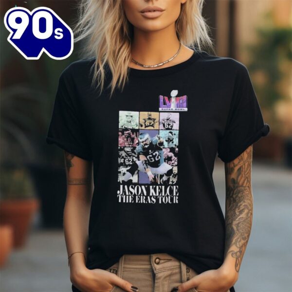 Super Bowl 2024 Jason Kelce Eras Tour, Philadelphia Eagles Tribute Shirt