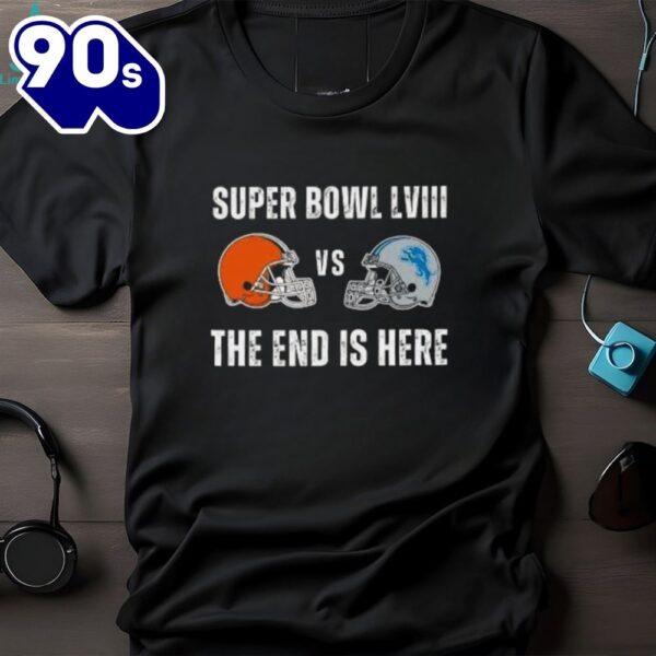 Super Bowl Lviii Browns Versus Lions 2024 Funny Football T Shirt