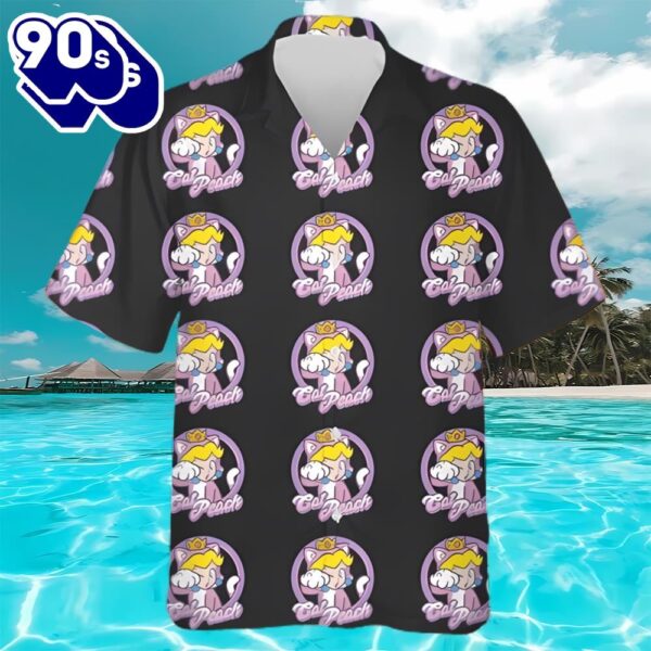 Super Mario 3D World Bowser’s Fury Peach Cat Princess Paw Hawaiians Shirt