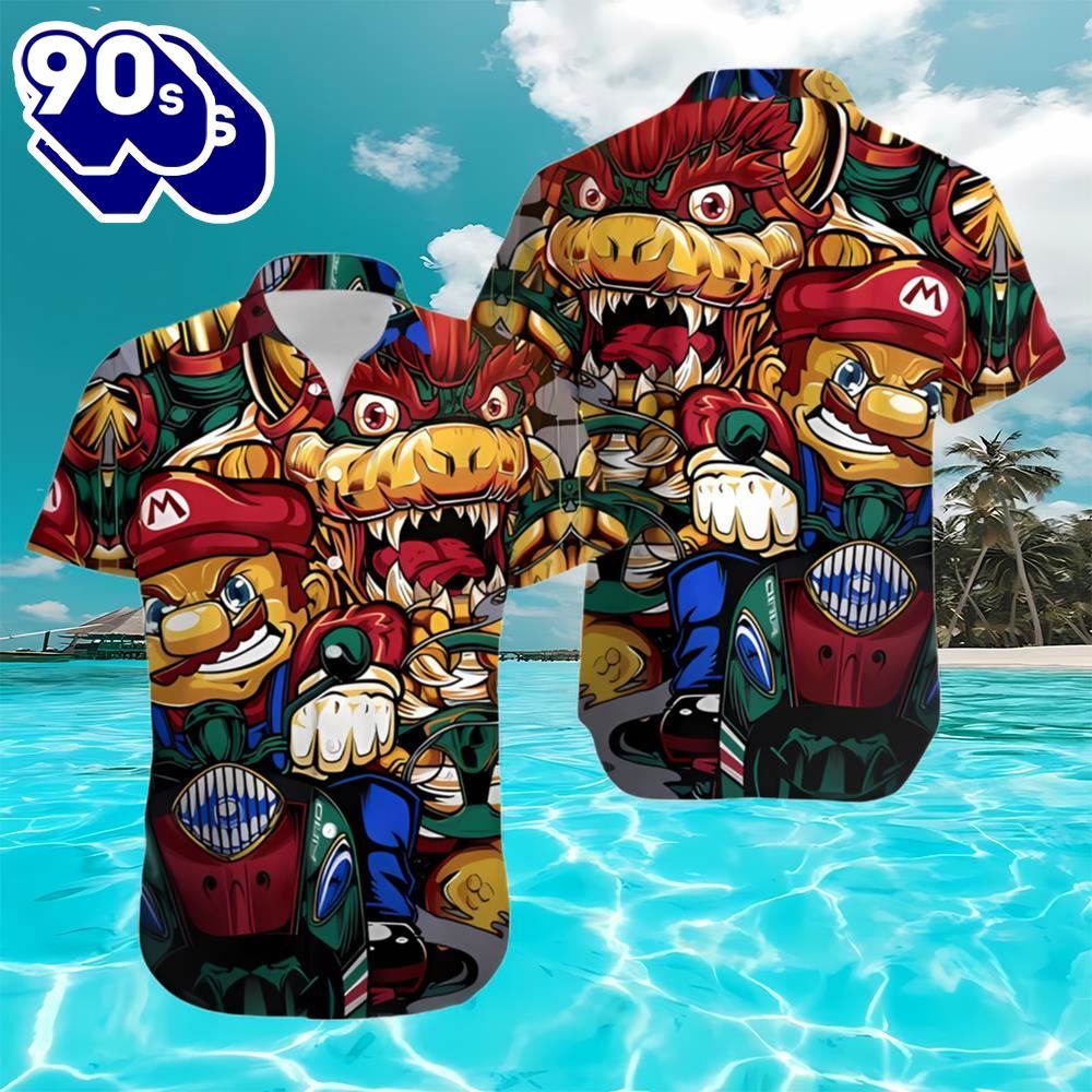 Super Mario And Luigi Aloha Beach Hawaiian Shirt