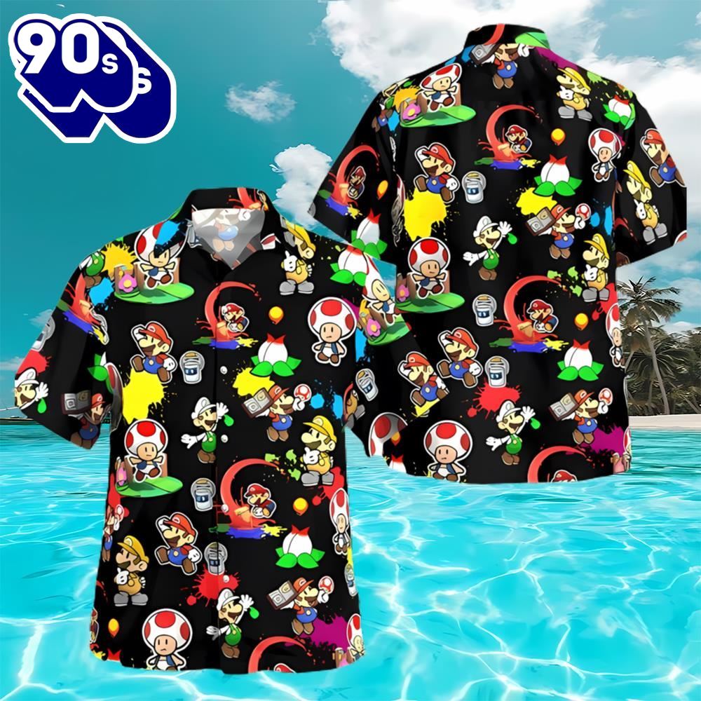 Super Mario Beach Hawaiian Shirt