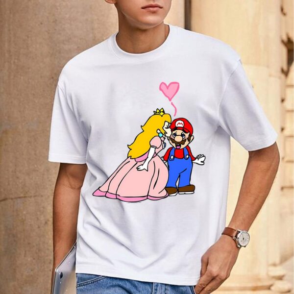 Super Mario Nintendo Valentine’s Day T-Shirt Valentine’s Love Print T-Shirt