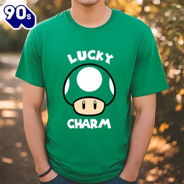 Super Mario St. Patrick’s Day Extra Life Mushroom Lucky Charm T-Shirt