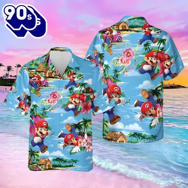 Super Mario Summer Gift All Over Print Hawaiian Shirt
