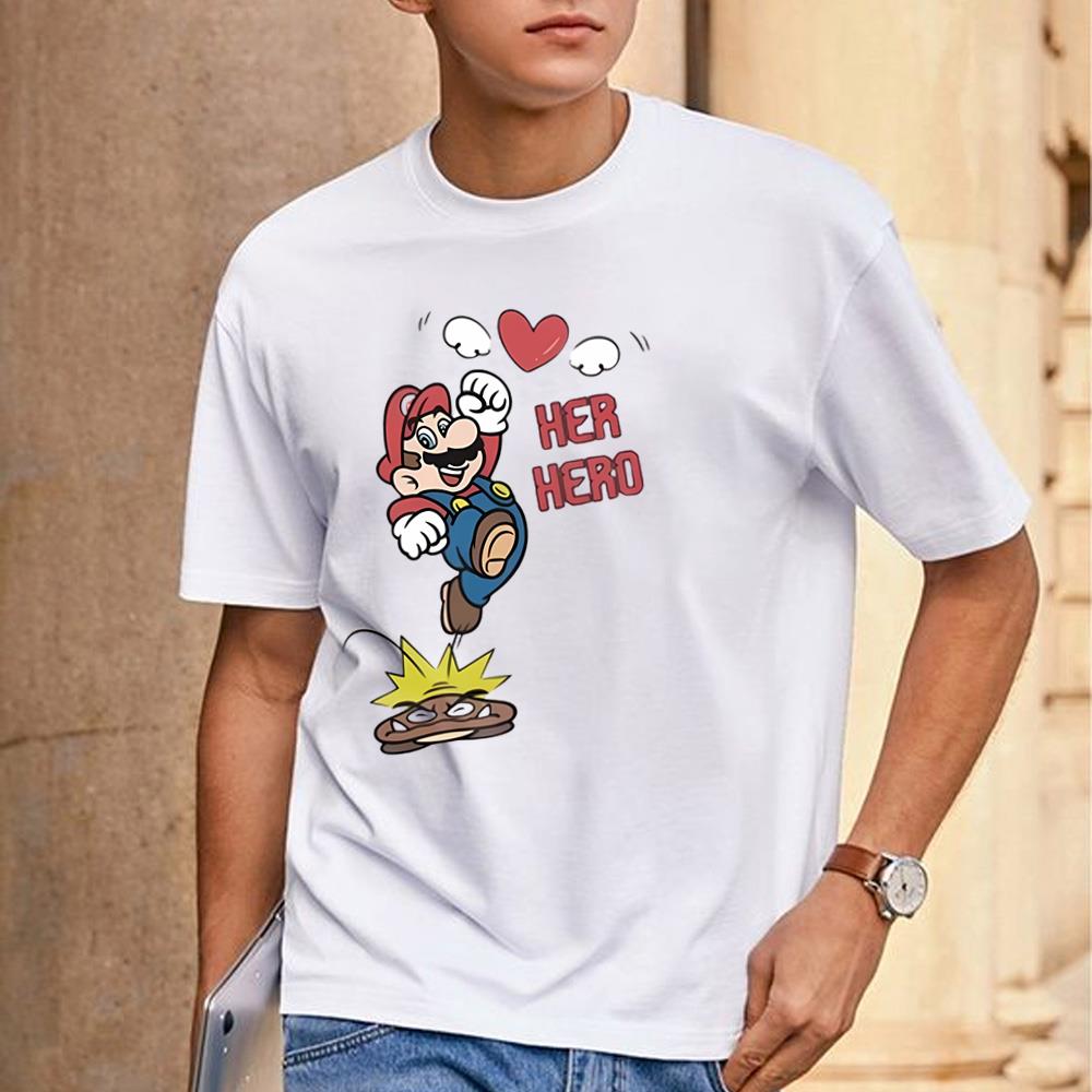 Super Mario Valentine's Day Matching Couple Shirt Valentine's Day