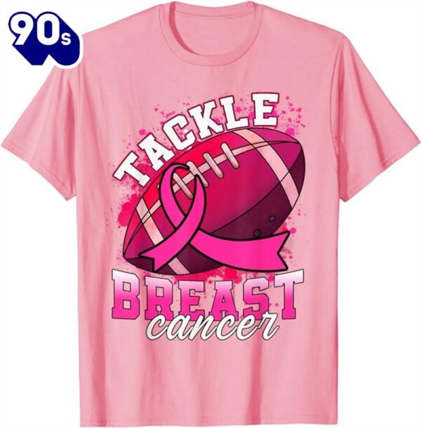 Tackle Breast Cancer Awareness Pink Ribbon Football Shirt