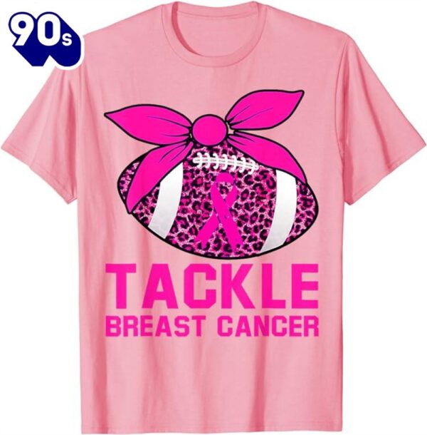 Tackle Football Pink Ribbon Breast Cancer Awareness Shirt