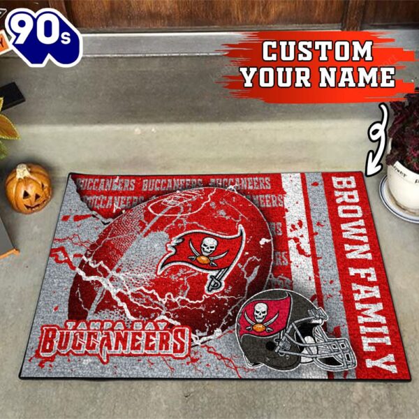 Tampa Bay Buccaneers NFL-Custom Your Name Doormat