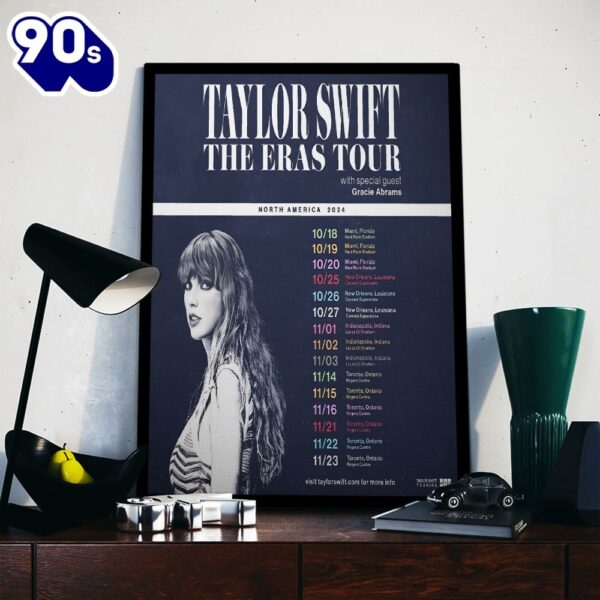 Taylor Swift The Eras Tour North America 2024 Poster - Musicdope90s