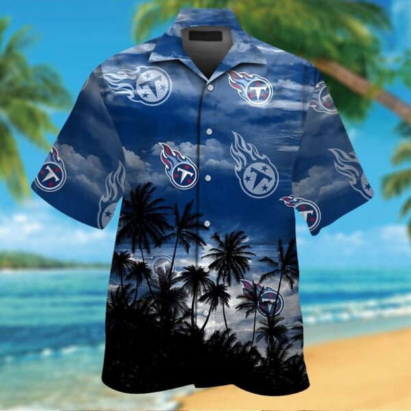 Tennessee Titans Short Sleeve Button Up Tropical Hawaiian Shirt VER025