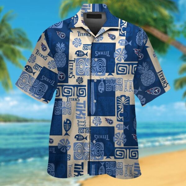 Tennessee Titans Short Sleeve Button Up Tropical Hawaiian Shirt VER09