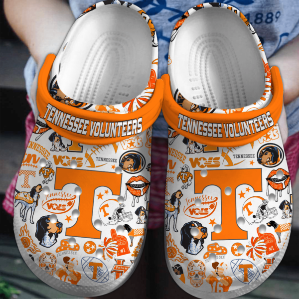 Tennessee Volunteers NCAA Sport Crocs Crocband Clogs Shoes Comfortable For Men Women and Kids