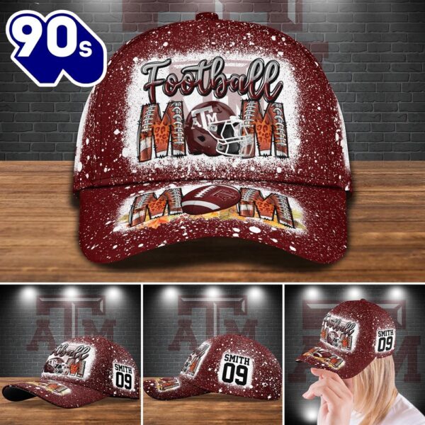 Texas A&M Aggies Bleached Cap Custom Your Name And Number NCAA Cap