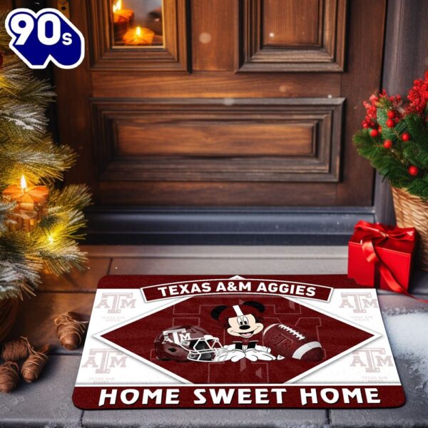 Texas A&M Aggies NCAA And Mickey Mouse Doormat