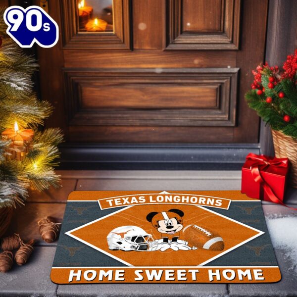Texas Longhorns NCAA And Mickey Mouse Doormat