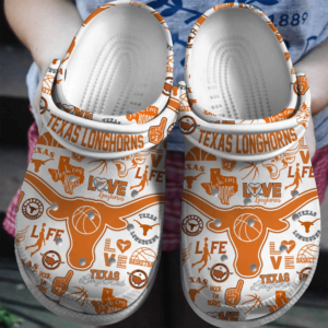 Texas Longhorns NCAA Sport Crocs Crocband Clogs Shoes Comfortable For Men Women and Kids 1