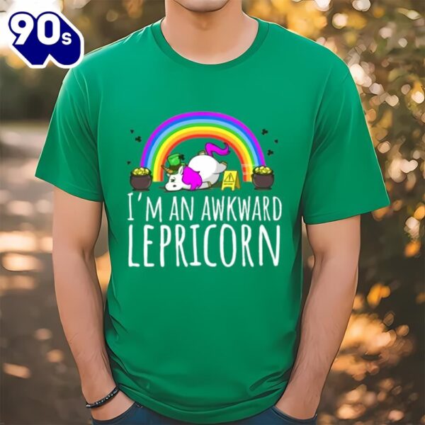 The Awkward Lepricorn Funny Unicorn St. Patrick’s Day T-Shirt