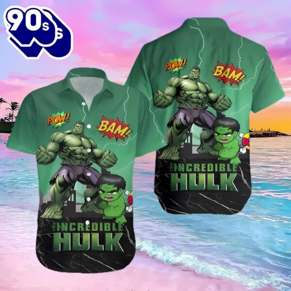 The Incredible Hulk Avenger Superhero Kids Toddler Comic Fan Hulk Hawaii Shirt