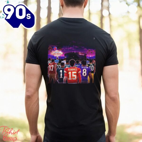 The Road To Super Bowl Lviii Las Vegas Nfl Playoffs Season 2023 2024 Poster Unisex T Shirt