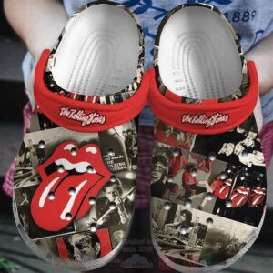 The Rollings Stones Rock Band Crocs Clogs Comfortable Crocband Shoes For Men Women