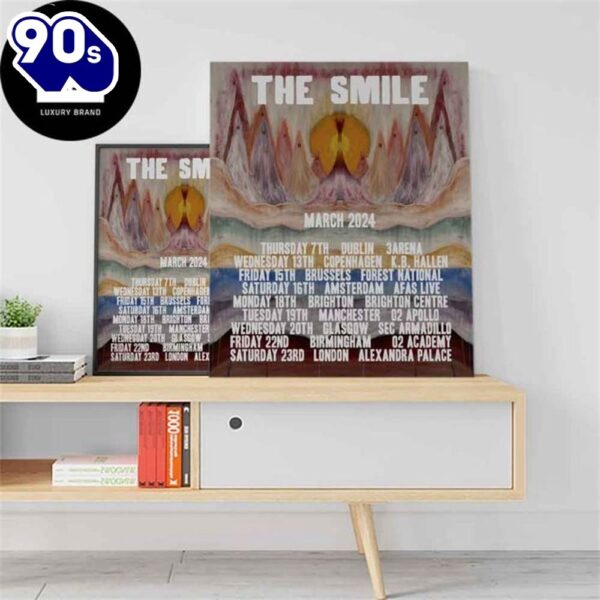 The Smile Tour In The UK And Europe During March 2024 Timeline Fan Gifts Home Decor Canvas Poster